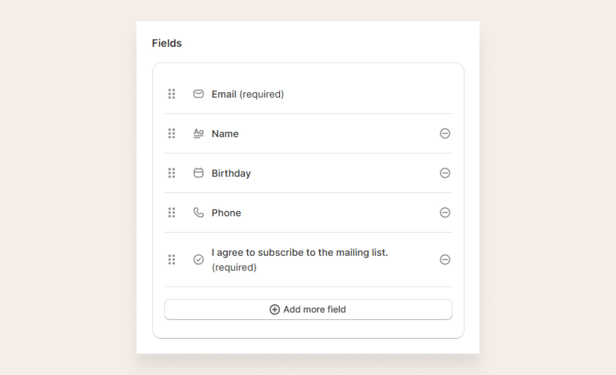 Form field management